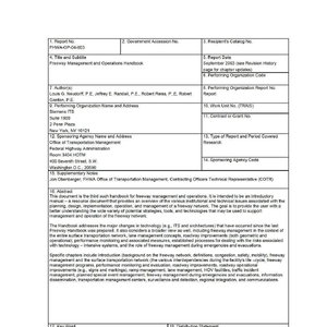 美國高速公路管理與運(yùn)營手冊（英）