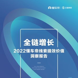 巨量算數(shù)：2022懂車帝線索提效價(jià)值洞察報(bào)告
