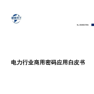 数观天下：2023电力行业商用密码应用白皮书
