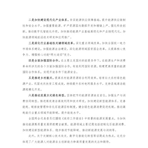 2023年全国两会能源报告