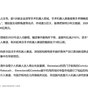 全球医疗机器人价值趋势报告2022