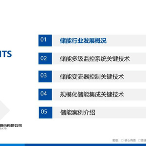 规模化储能关键技术探讨