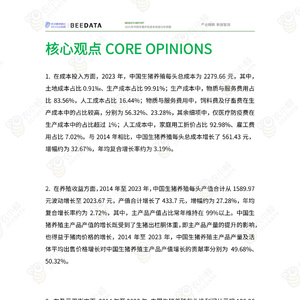 2025年中國生豬養(yǎng)殖成本收益分析簡報