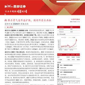 2025年通信行業(yè)H1財(cái)報(bào)總結(jié)