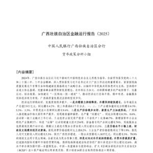 2025年廣西壯族自治區(qū)金融運(yùn)行報(bào)告