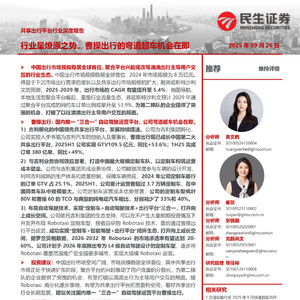 2025年共享出行平臺行業(yè)深度報告