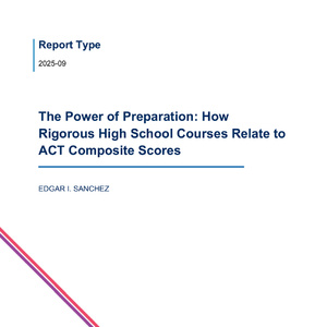 2025年高中課程與ACT成績關系研究