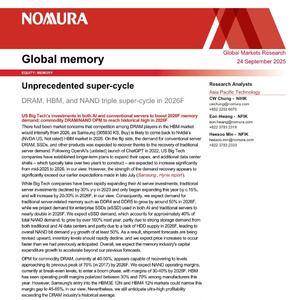 2025年全球內存行業(yè)超級周期報告