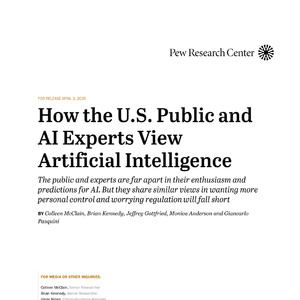 2025年美國(guó)民眾及AI專家對(duì)人工智能看法調(diào)研報(bào)告