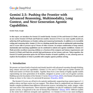 2025年谷歌Gemini 2.5技術(shù)報告