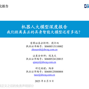 2025年人形機(jī)器人大模型深度報(bào)告