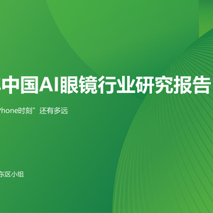 2025年中國(guó)AI眼鏡行業(yè)研究報(bào)告