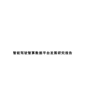 2025年智能駕駛智算數(shù)據(jù)平臺(tái)研究報(bào)告