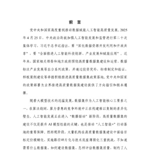 2025年人工智能高质量数据集建设指南