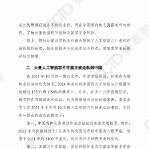 2025年人工智能芯片走私研究报告