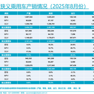 2025年8月全国乘用车市场分析报告